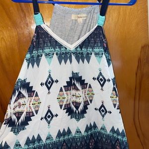 Southwestern geometric tank top